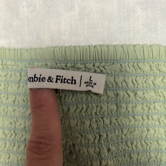 Abercrombie Linen Blend Notch Neck Top - Picture 5 of 5
